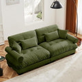 Luxury Loveseat Sofa CouchOversized Love seat Sofas with Waist Pillows and Throw PillowsComfy Velvet Deep 2-Seat Cloud Couch with Bolstered ArmrestsComfy Cloud Couches