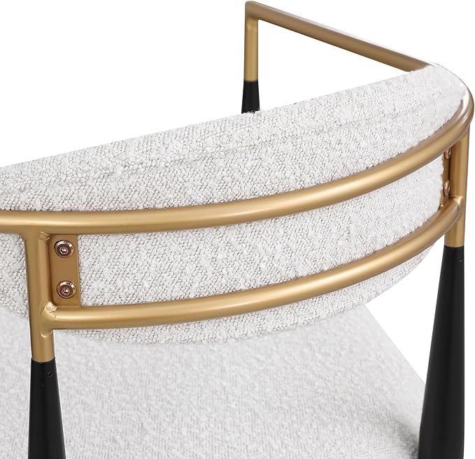 GDFStudio Modern Counter Stools Set of 2Mid Century Upholstered Counter Height Bar Stools with Back Metal Armrests and Legs Countertop Chairs for Kitchen Island 25 H