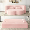 78 Folding Floor Sofa Bed Queen Full Size Folding Mattress Boneless Couch for Living Room 15 Seat Height Convertible Teddy Fabric Foam-Filled Loveseat Sleeper Sofa Bed
