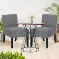 Modern Armless Accent Chairs for Living Room &amp Bedroom Thick Cushion &amp Solid Wood Legs Mid Century Design