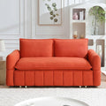 70 Convertible Sleeper Sofa Couch Full Size 3-in-1 Pull Out Sofa Bed for Living Room Upholstered Loveseat for Home Office Bedroom Apartment Orange