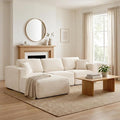 104 Modular Sectional Sofa with L-Shape Chaise Modern Upholstered Cloud Couches for Living Room Bedroom No Assembly Required Cream