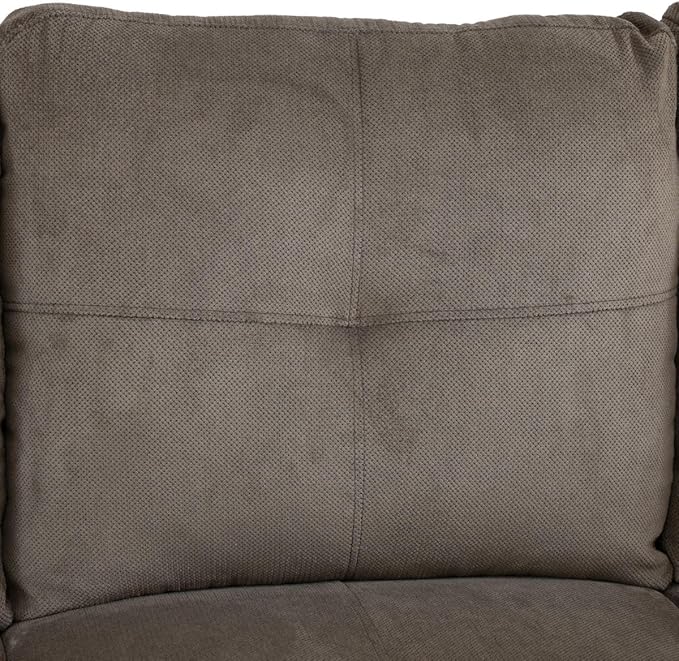 Brown L-Shaped 3-Piece Corduroy Sofa with Storage Ottoman Set Sectional Couch Sofa Set for Living Room Office Small Space