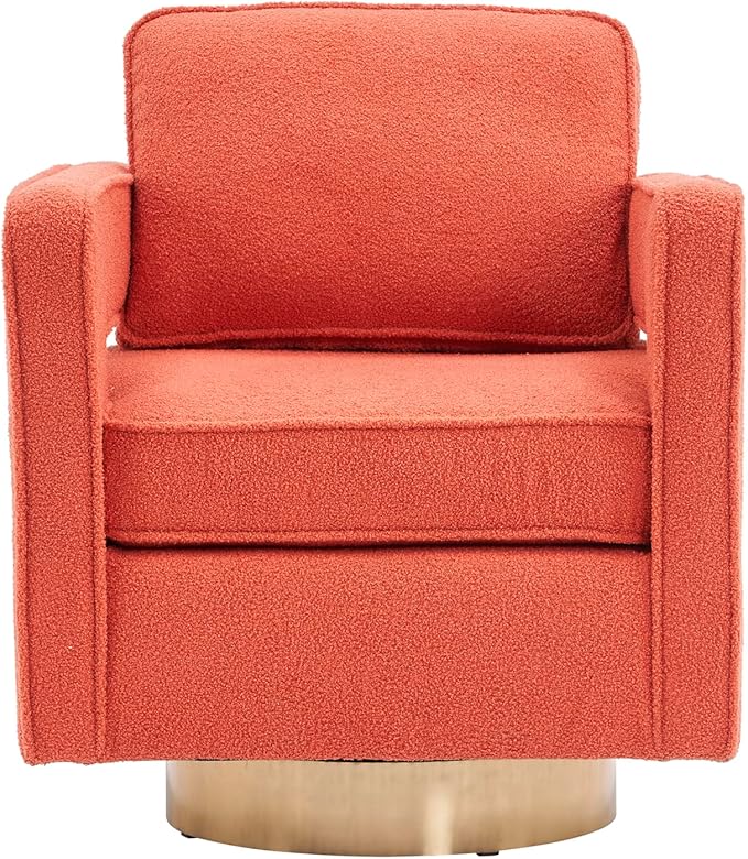 Swivel Barrel Chair for Living Room360 Degree Swivel Club Modern Accent Single Sofa Chair Small Leisure Arm Chair for Nursery Hotel Bedroom Office