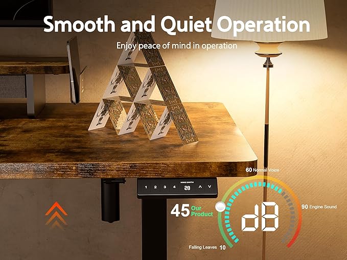 63x24 Inches Electric Standing Desk with Drawer and Monitor Stand Height Adjustable Sit to Stand up Desk for Home Office Ergonomic Computer Table with Phone Holder 3 Hooks Oak