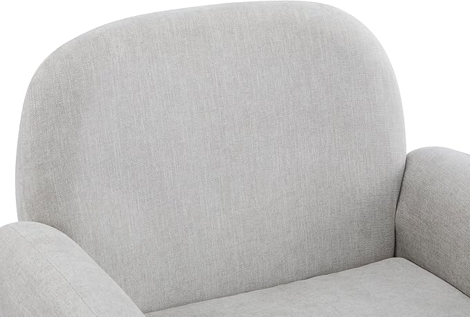 Christopher Knight Home Audrey Modern Fabric Upholstered Accent Chair Living Room Low Profile Fabric Armchair Wooden Comfy Reading Chair Soft Seating Single Lounge Sofa Light Grey