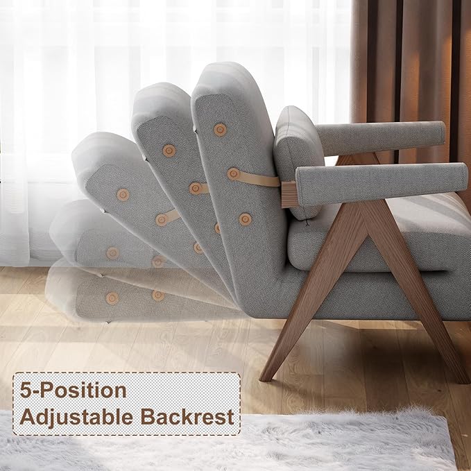 3 in 1 Residential Convertible Sofa Bed Chair|3 in 1 Sleeper Sofa Couch Bed | Adults | Living Room BedroomOffice (31.8Dx25Wx31.8 L) (Gray 32Wx 32Dx32L)