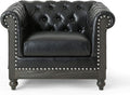 Christopher Knight Home Castalia Club Chair Pine Midnight Black + Dark Brown