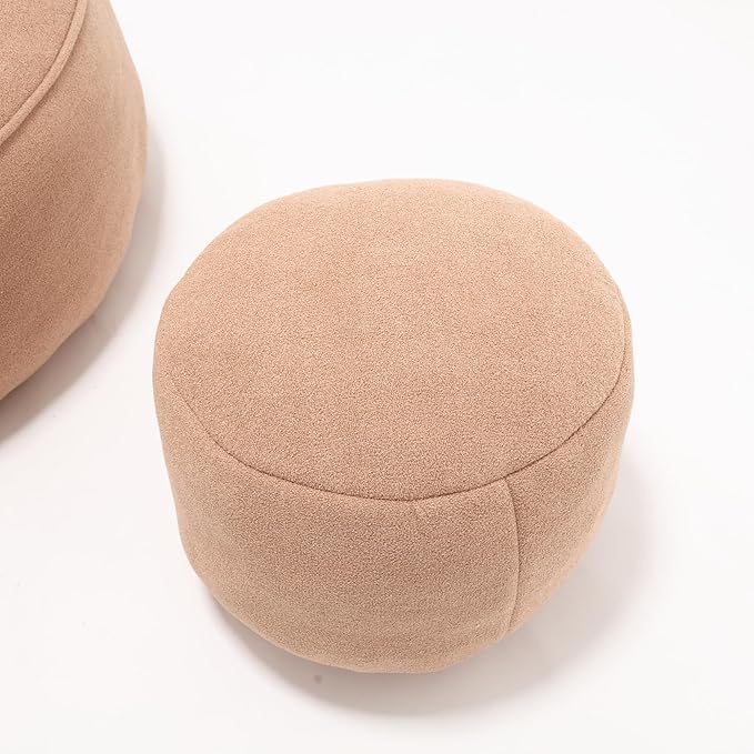 Small Bean Bag Chairs for Adults Single Sofa Chair with Ottoman Footrest Bean Bag Couch for Teens with Foam Filler Included Comfy Soft Lazy Sofa for Small Space/Living Room/Bedroom/Study