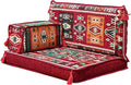 arabicsofa Moroccan Majlis Seating Sofa Set – Modular Floor Pillow Seating Cushion with Backrest Pillow