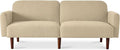 Best Choice Products 77 Mid Century Modern Boucle Loveseat Sofa Couch Convertible Sofa Sleeper Bed w/Real Wood Removable Armrest - Oatmeal