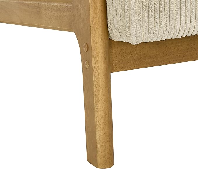 Modern Accent ChairsWaiting Room Chairs with Solid Wood Frame &amp Soft CushionArm Chair with Accent Pillows for Living Room BalconyBedroom (Beige)