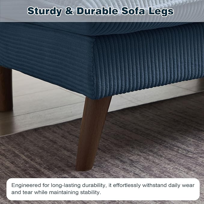 Futon Sofa Bed 72 Convertible Futon Couch with 3-Level Adjustble Backrest Modern Loveseat Couch Folding Recliner Sleeper Sofa for Small Spaces Living Room Apartment Guest Room Blue