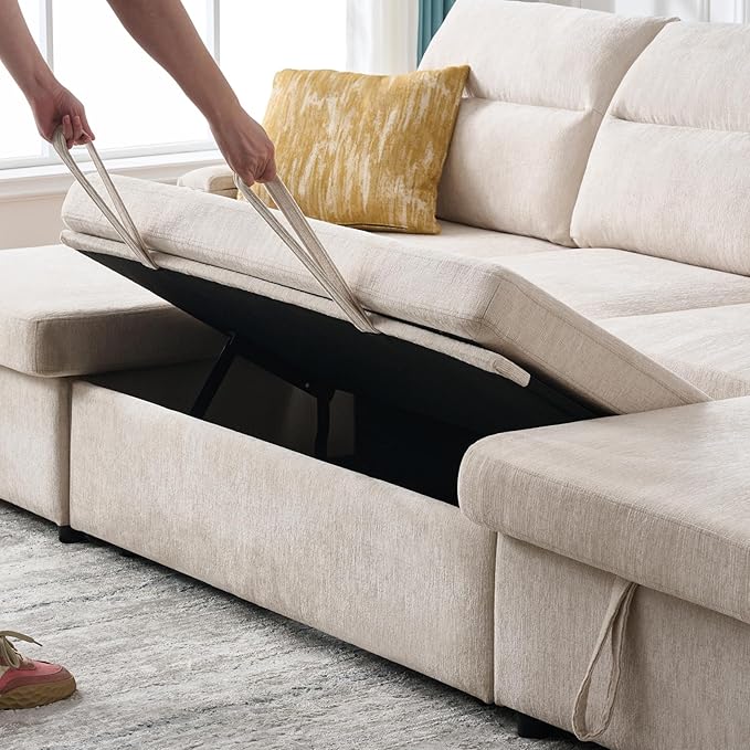 109 Modular Sectional Sofa Convertible U-Shaped Sofa Set with Storage Cup Holders and USB Charging Ports Ideal for Living Rooms Moder 6-Seater Modular Sectional Sofa with Removable Ottoman