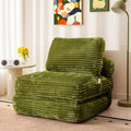 Folding Sofa Bed Convertible Sleeper Chair with Pillow Foldable Mattress Lounge Chair for Living Room Bedroom Portable Guest Bed Green