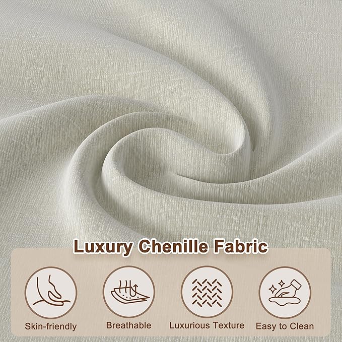 46'' W Oversized Chair Chenille Loveseat Sofa with Deep Seat Mid Century Modern Accent Chair for Living Room Upholstered Comfy Armchair for Bedroom Apartment Studio Office（1Pack Beige）