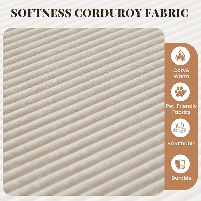 Cloud Sectional Boneless Couches for Living Room Modular L Shaped Couch with Deep Seat Oversized Right Facing Chaise Memory Foam Compressed Spineless 3 Seater Sofa for Apartment Taupe | No Assembly
