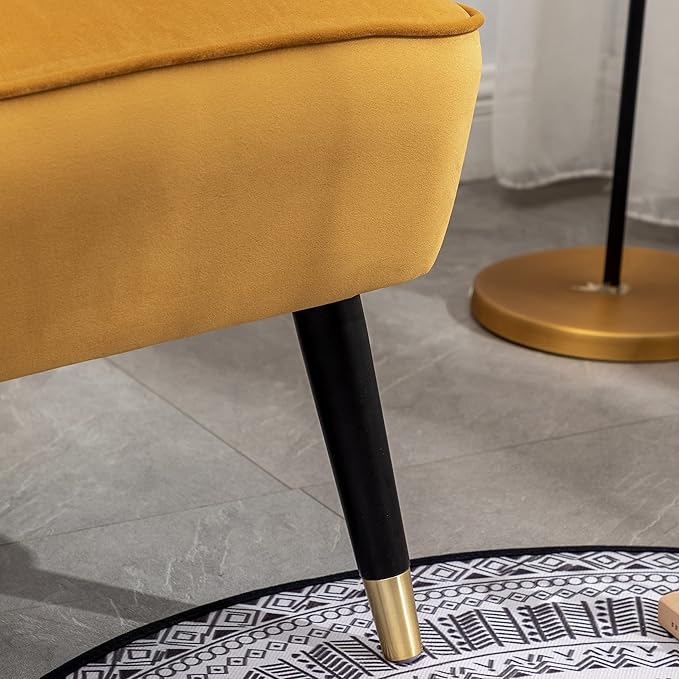 Elon Contemporary Velvet Upholstered Accent Chair Gold