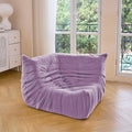 N&ampV Fireside Corner Chair Mid Century Armless Floor Sofa Soft Premium Corduroy Floor Lounge Chair Foam Sofa Accent Chair for Living Room Bedroom and Office (Lavender)