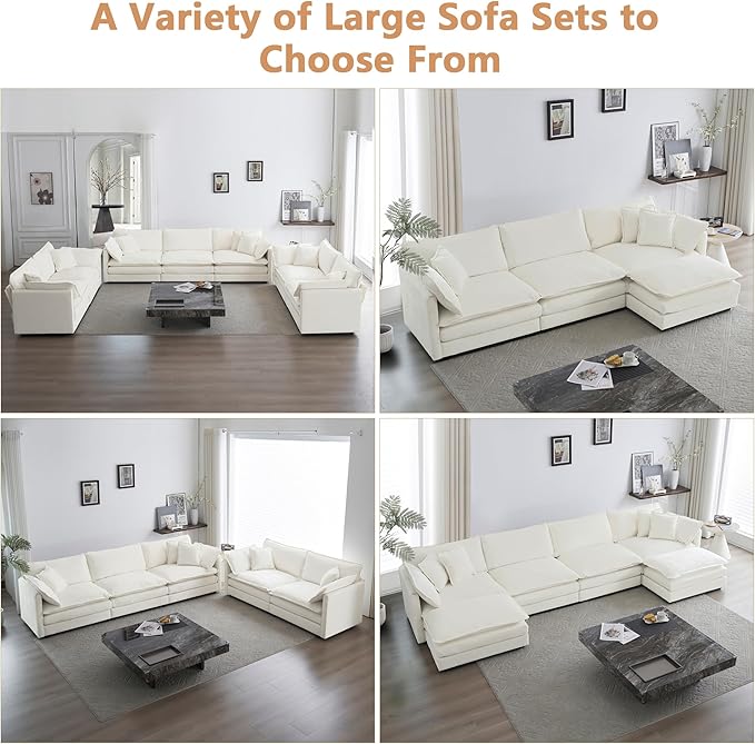 mikibama 41.4 Inch Single Seat Sofa Chenille Comfy Deep Upholstered Couch Armchair with Toss Pillow for Living Room Bedroom Office Apartment Beige