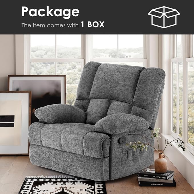 Stary Oversized Rocking Rocker Recliner Chair for Living Room Adults