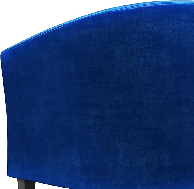 SIMPLIHOME Austin 30 inch Wide Tub Chair Tub Chair in Blue Velvet Fabric