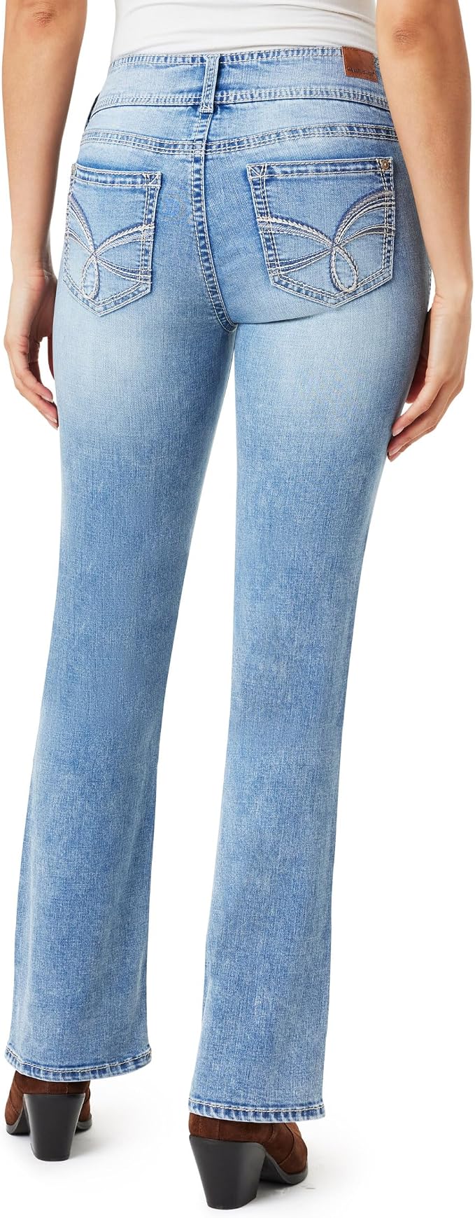 WallFlower Luscious Curvy Bootcut Jeans for Women Mid-Rise Insta Stretch Denim Size-Inclusive Juniors Jeans