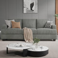 89 Inch Sofa with Extra Deep Seats Oversize 3 Seater Sofa for Living Room Modern Couch and Sofa Comfy Armrests and Seats and Backrests Easy InstallationWide Corduroy Fabric Gray