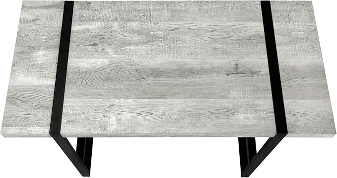 Computer Desk Home Office Laptop 48 l Work Grey Laminate Black Metal Contemporary Modern