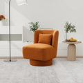 23.6 W Swivel Accent Chair and Comfy Accent Sofa Chair for Living Room 360 Degree Club Chair Leisure Chair for Bedroom Living Room Lounge Hotel Office (Caramel Boucle)
