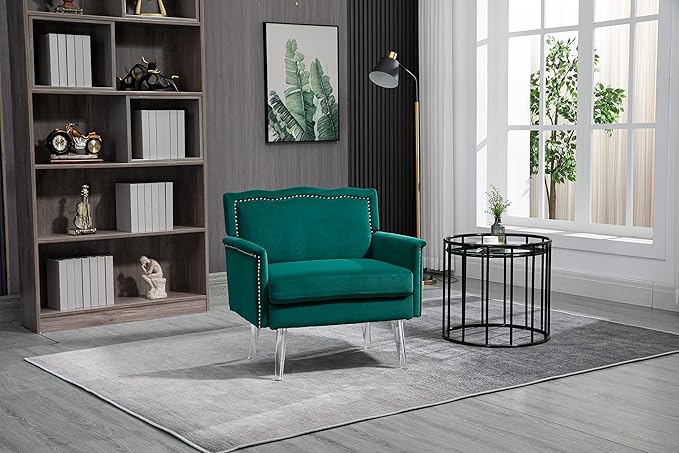 Accent ChairLiving Room Chair Leisure Single Sofa with Acrylic feet