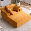 Avenix 66 Boneless Oversized Chaise Lounge Chairs Indoor Boneless Oversized Chaise Lounges Indoor Boneless Oversized Reading Chairs Cloud Sleeper Sofa Couch Bed with 3 Pillows for Living RoomOrange