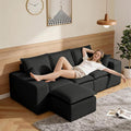 107 Cloud Modular Sectional Sofa for Living Room with Ottoman &amp L-Shaped Chaise No Assembly Required Deep Seat Couch in a Box.