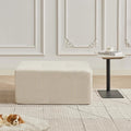 Modular Sectional Sofa with Movable Ottoman Seat Deep Seat Couch with Pillows Comfy Cloud Sectional Sofa for Living Room Bedroom and Apartment (White 1 Ottoman)