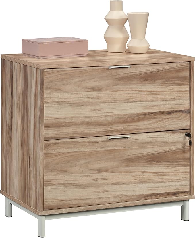 Modern Farmhouse 2 Drawer Small File Cabinet with Lock Under Desk Locking Drawers Storage Cabinet Organizer for Home Office Filing CabinetsAcaciaWood
