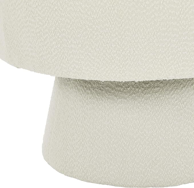 Christopher Knight Home Andree Contemporary 360° Swivel Accent Chair Boucle Upholstered Swivel Chair Super Comfort Single Lounge Sofa with Rotation for Living Room/Bedroom/Home Office Cream White