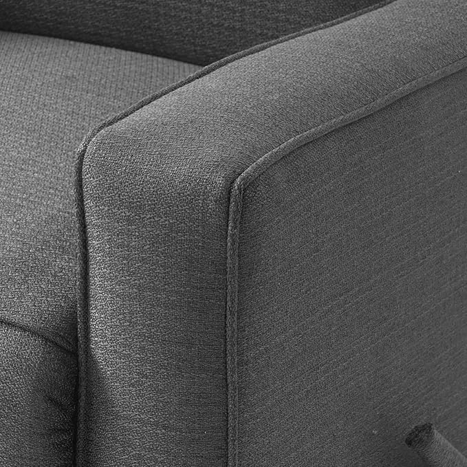 Harkawon Swivel Rocker Recliner Chair Glider Rocker Recliner Rocking Chair Nursery Fabric Chair with High Back Deep Seat for Living Room Bedroom (Dark Grey)