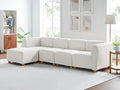 VANOMi Oversized Modular Sectional Sofa L Shaped Sectional Couches for Living Room 5 Seats Modular Sofa with Reversible Chaises Cream White