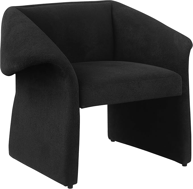 Coaster Home Furnishings - Ramsey - Fabric - Upholstered Accent Chair with Curled Arms Boxed-Edge Seat Cushion and Wooden Frame - Living Room - Black - 907524
