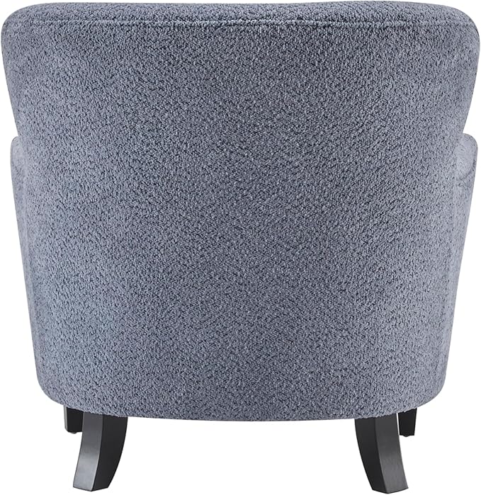 Christopher Knight Home Winnie Boucle Upholstered Wingback Accent Chair and Ottoman Footrest Living Room Lounge Chair and Ottoman Set Bedroom Comfy Reading Chair with Footrest Stool Dusty Blue