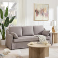 Tbfit 80.7 Slipcovered Couch 3 Seater Sofa Vintage Sofas with Removable Cover Pocket Spring Cushion Mini Couches Living Room Furniture for Home Apartment Farmhouse Gray