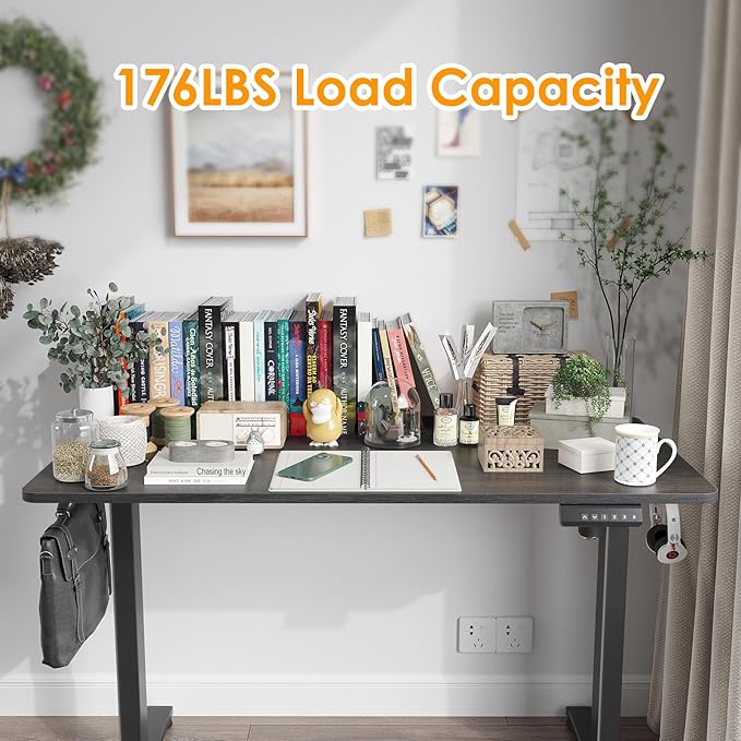 Stary Electric Standing Desk Adjustable Height Sit Stand Home Office Desk with Splice Board