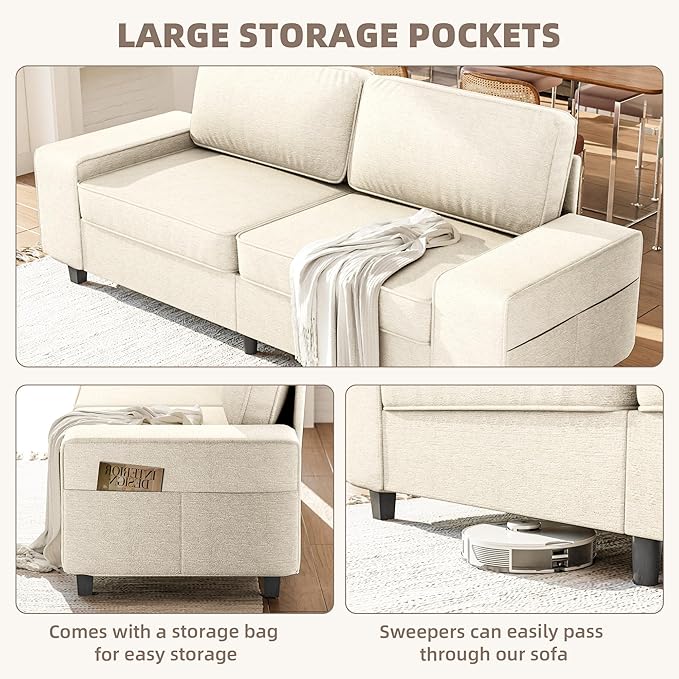 71 Loveseat Sofa for Living Room Deep Seat Mid Century Modern Chenille Fabric 2 Love Seat Couch Love Seats for Small SpaceLiving RoomStudioApartment