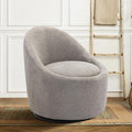 COLAMY Modern Swivel Accent Chair with Hidden Storage 360° Barrel Swivel Chair Small Swivel Armchair for Living Room/Bedroom LightGrey