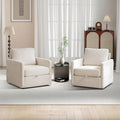 Chifee &amp Vingol 29.5 W Swivel Accent Chair Set of 2 Upholstered Swivel Chairs Mid Century Modern Chair for Living RoomBeige