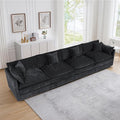 Setawix Chenille Cloud Couches for Living Room4 Seater Cloud Sofa Couch with Deep Seat147.22 Roomy Cloud SofasModular Sectional 4 Seat Sofa with Pillows for Bedroom (Black 4 Seater)