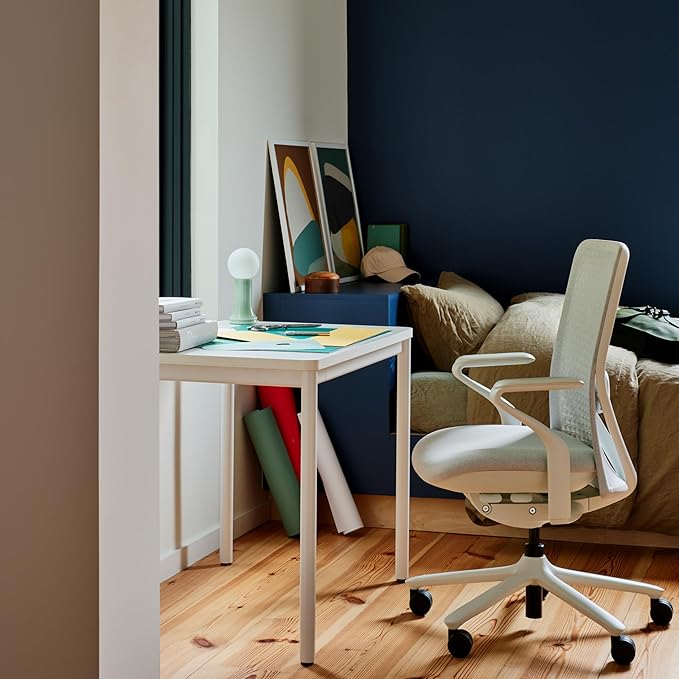 Branch Daily Desk - Functional at Home Office Desk with Effortless Assembly Timeless Design Rounded Corners and Built-in Cable Notch - 36” W x 28.5” H x 24” D - Sage Work Table