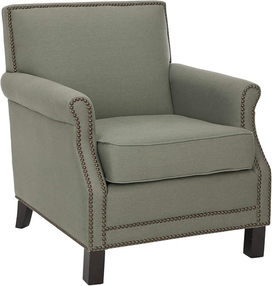 Safavieh Mercer Collection Charles Grey Linen Club Chair
