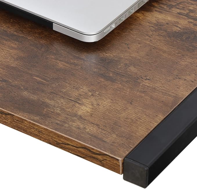 Nouva L Shaped Desk Computer Gaming Desk Modern Home Office Corner Desk w/Large Desktop (Rustic Brown) AE436