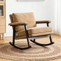 WakZero Accent Chair Comfy Rocking Nursery Armchair Glider Rocker Mid Century Modern Accent Chairs Upholstered for Living Room/Bedroom